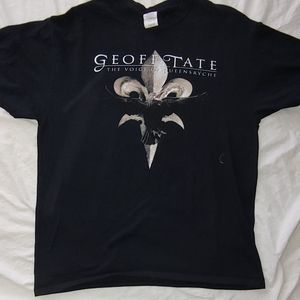 Geoff Tate Vintage Concert Merch The Voice of Queensryche Black Tee Large